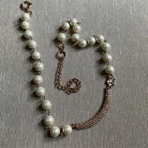 Brand New Juicy Couture Rose Gold Pearl Necklace